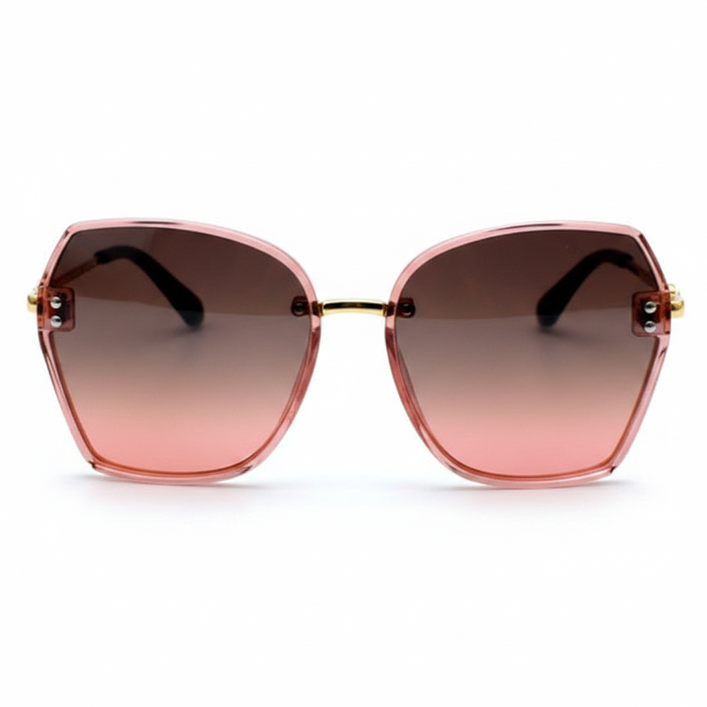 Luxury Square Gradient Sunglasses front view white background