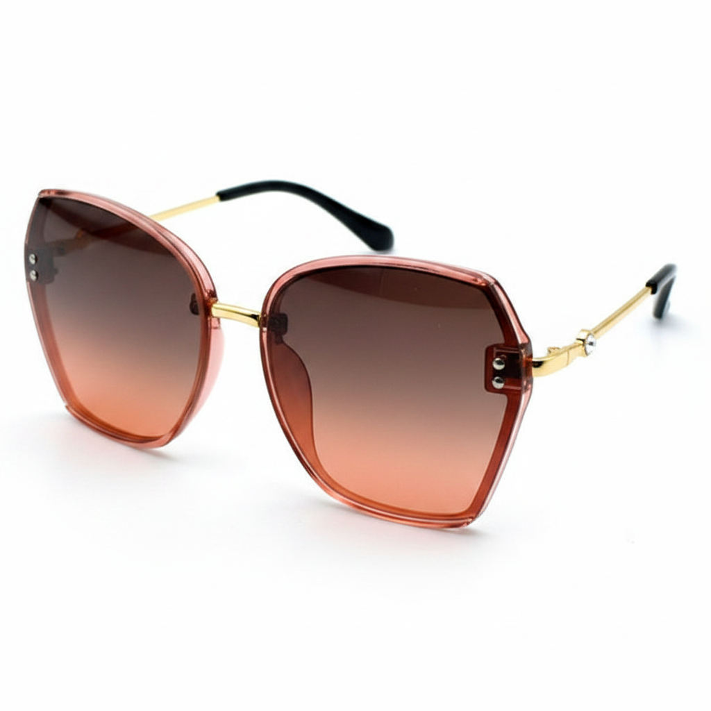 Luxury Square Gradient Sunglasses side profile view